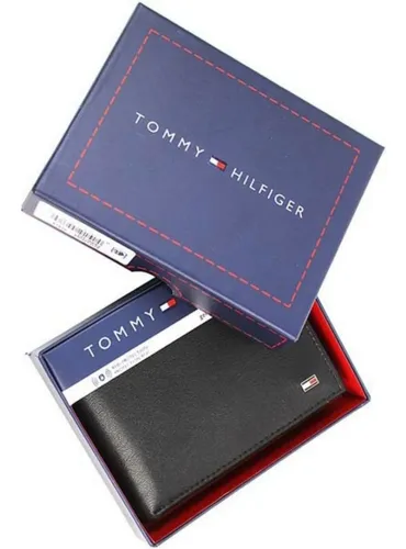 Carteira Tommy Hilfiger - Masculina Preta Original Eua.