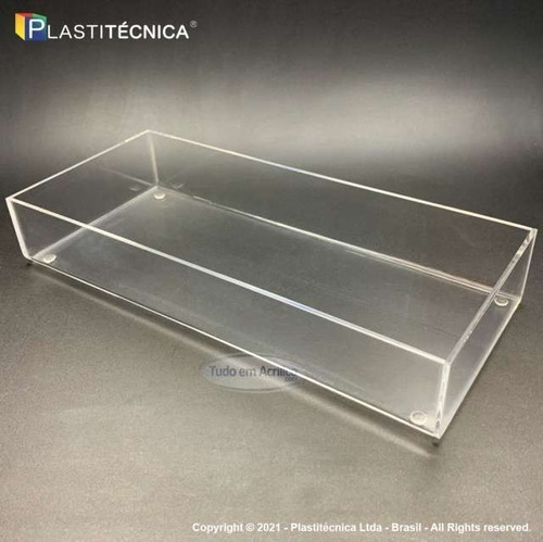 Bandeja Luxo Acrílico Cristal 100% Transparente 40x12cm 5cm