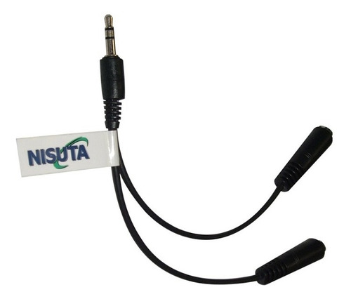 Adaptador Stereo 3.5m A 2 Stereo 3.5h Nisuta Nsadst