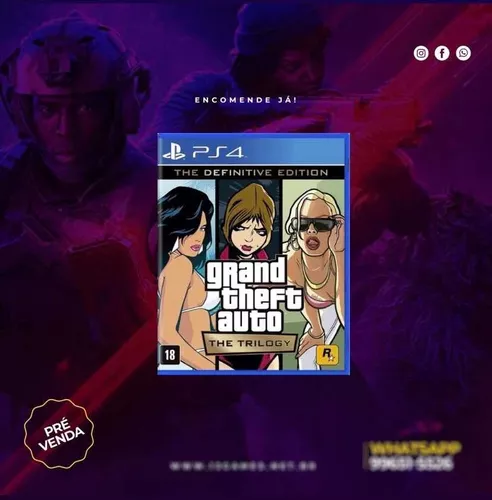 Grand Theft Auto The Trilogy Ps4 (Novo) (Jogo Mídia Física