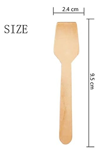 Mini Cucharas De Madera, 4 Pulgadas, 200 Unidades, Cucharas