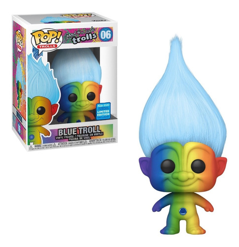 Funko Pop Trolls Blue Troll Rainbow