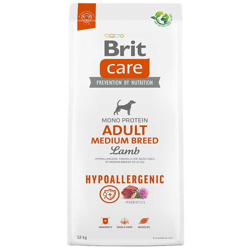 Alimento Brit Brit Care Hypoallergenic Adult para perro adulto de raza mediana sabor cordero en bolsa de 12kg