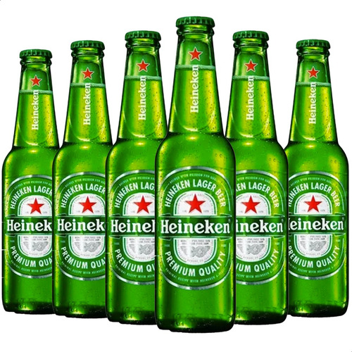 Cerveza Heineken Porron Rubia Pack X6 Unidades