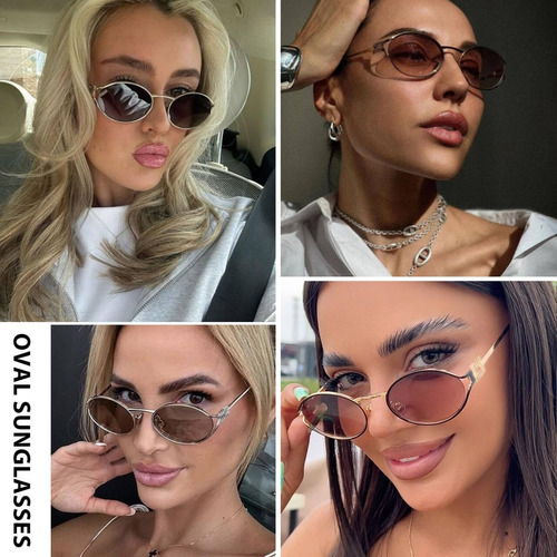 Dreamcalf Gafas De Sol Ovaladas Retro Para Mujer Gafas De De