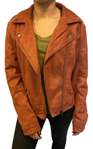 Jaqueta Feminina Ellus Soft Suede Perfect Buckle Terracota