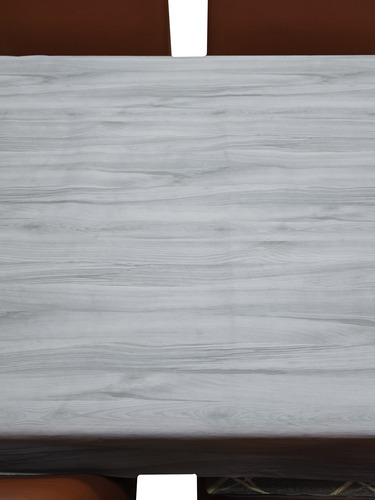 Mantel Mesa Rectangular 1.4x3m Impermeable Cuerina Afelpada Madera