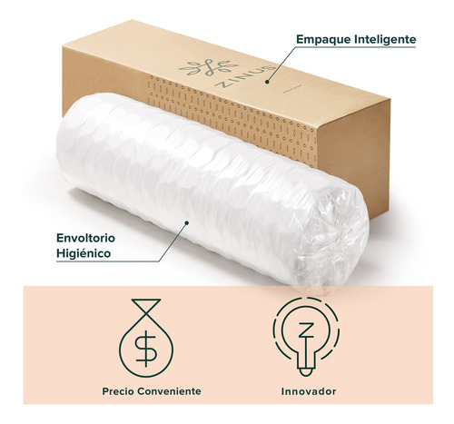 Colchón 2 Plazas Espuma Zinus Memory Foam 150x190x20cm