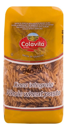 Macarrão Italiano Fusili Integral Colavita 500g