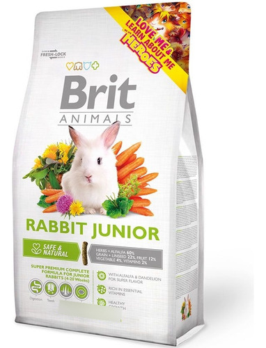 Alimento Brit Animals Rabbit Junior 1.5kg