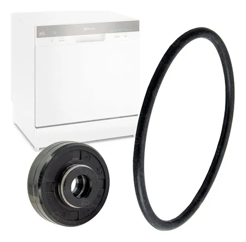 Kit Retentor Anel Vedaçao Motor Lava Louças Ll08b Ll08s Lv08