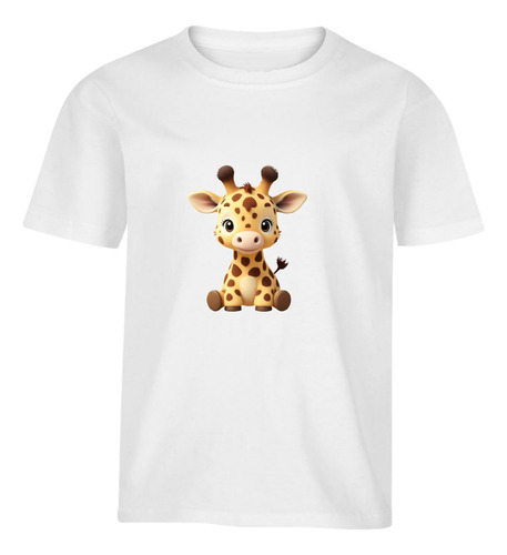 Playera Estampada Jirafa Animal Tierno Dibujo Animado Cute