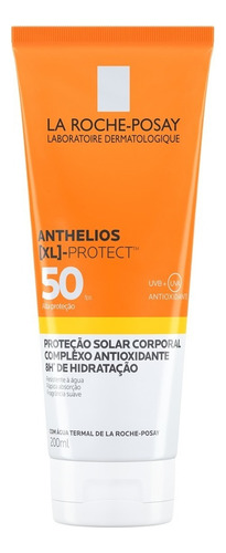 Protetor Solar La Roche-Posay Fluido Hidratante Anthelios Xl Protect Corporal 50 FPS Bisnaga 200ml