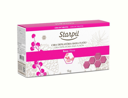 Imagem 1 de 1 de Cera Depilatoria A Quente Starpil Rosa - 1 Kg