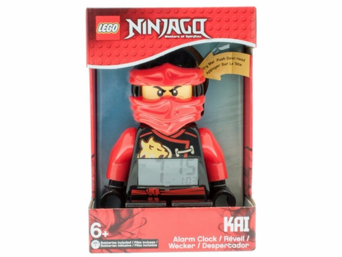 Lego Ninjago Red Kai Alarma Reloj Rojo Despertador