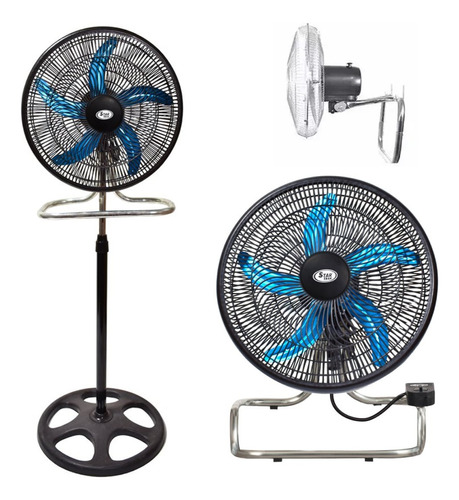 Ventilador 3 En 1 Pie Pared Piso Super Potente 90w Turbo