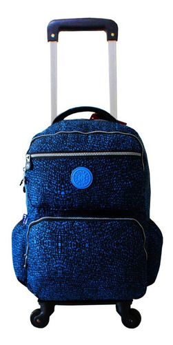 Imagem 4 de 10 de Mochila Escolar Rodinhas Removível 360 Juvenil Wookey Azul