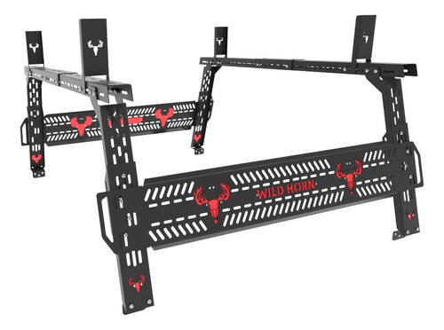 Rack De Carga/roll Bar 2 Postes Para Pick-up Negro Texturizado
