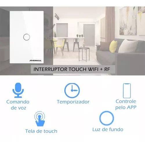 Interruptor Inteligente Wifi Nova Digital WsUsRf