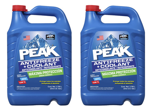 Anticongelante Concentrado Peak Maxima Proteccion 2 Pzs