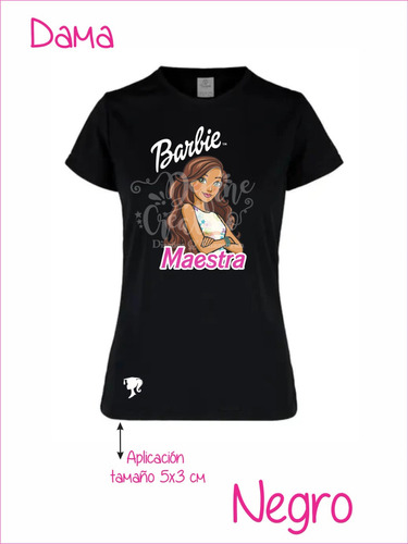 Playera Maestra Barbie Super Moda Oficios Dama