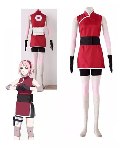 Cosplay Sakura Anime Manto Kimono Naruto Classico Estiloso