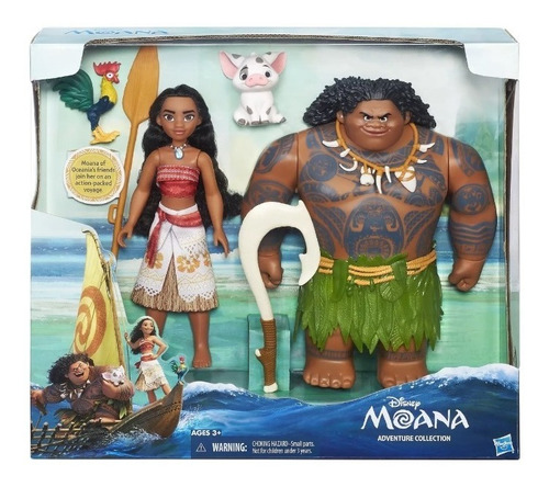 Boneca Disney Princesa Moana E Maui 30cm Original- No Brasil