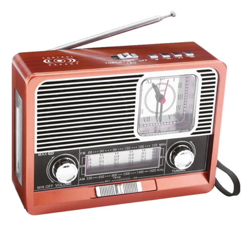 Radio Retro Am Fm Sw Usb Tf Bluetooth Recrgable + Control