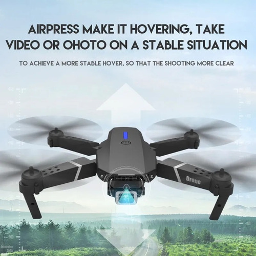 Cámara Infantil Drone E88 Para Principiantes Hd1080mp Wifi Color Negro Negro