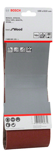 Lija Banda Bosch 100x610mm G80