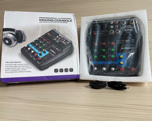 Mesa De Som Interface Usb 4 Canais Bluetooth Phantom Digital