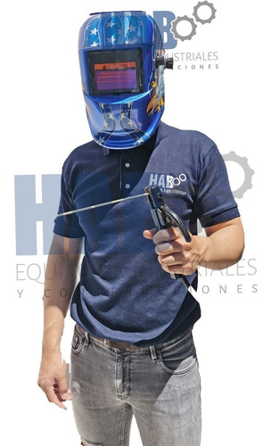 Careta Electronica Para Soldar Auto Oscurece Azul Aguila