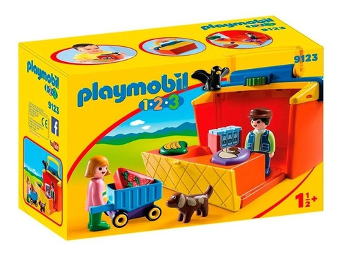 Muñecos En El Mercado Maletín, Única 9123 - Playmobil 