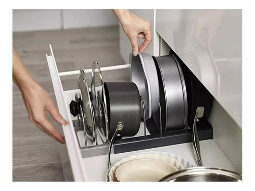 Organizador Tapas Ollas Expansible Estante Cocina Sartén