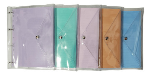 Univ. Libreta de encuadernación anillada, PVC, pastel, 96 fls + 6 div, color naranja