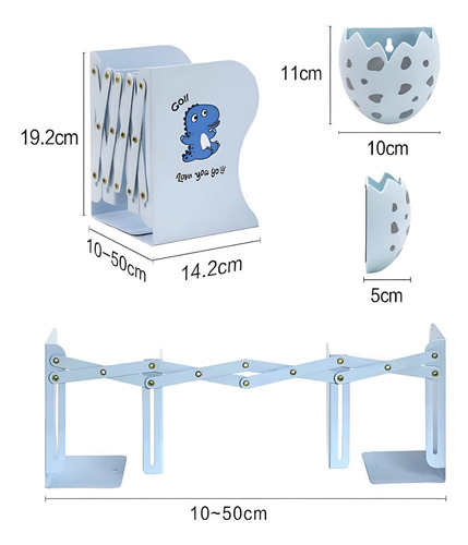 Organizador Para Libros Extensible Con Porta Lápices M.