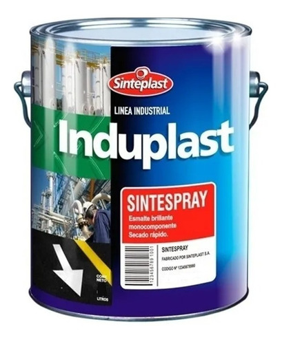 Sintespray Esmalte Sintético Negro Sinteplast 4 Lt