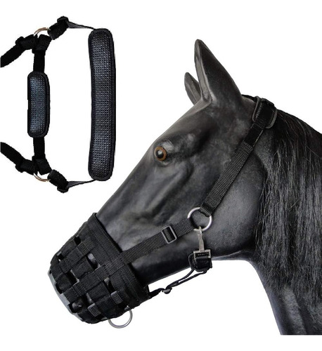 Prairie Horse Supply Deluxe Comfort Fored Grazing Muzzle, He