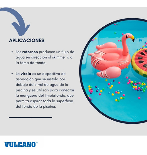 Imagen 4 de 10 de Skimmer Vulcano 20cm + Kit Accesorios Para Pileta Fibra