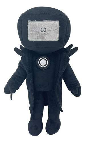 Skibidi Toilet Tv Man Negro Peluche Muñeca Cumpleaño Regalo