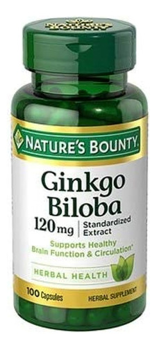 Nature's Bounty Ginkgo Biloba 120 Mg 100 Ea