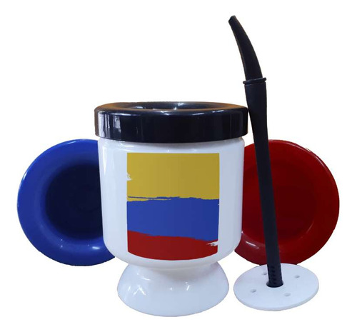 Mate Plastico Bandera Colombia Parcero Panita Pais M2