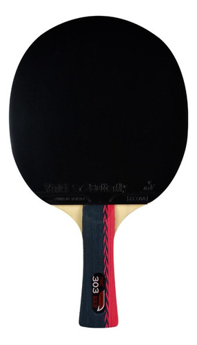 Raqueta de ping pong Butterfly Bty 303 negra/roja FL (Cóncavo)