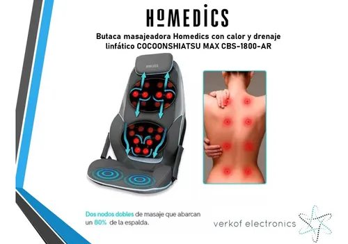 Butaca Masajeadora Homedics Cocoonshiatsu Max Cbs-1800-ar