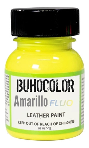 Pintura Amarillo Fluo Buhocolor Cuero / Tela + Aplicador