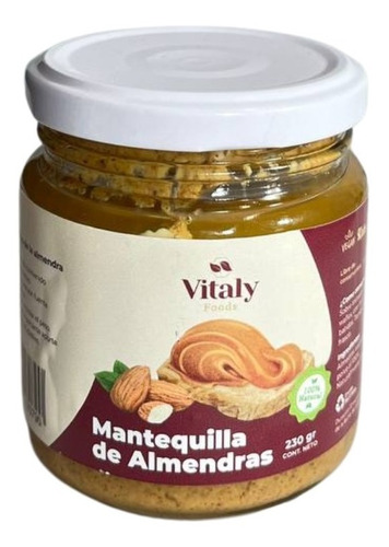 Mantequilla De Almendras Keto Con Alulosa 230 Gr Vitalyfoods