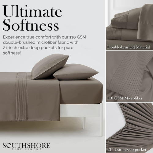 Set De Sábanas Para Split-king, Vilano Pleats De Southshore