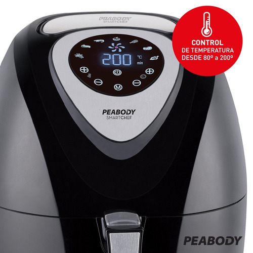 Imagen 12 de 12 de Freidora Sin Aceite Digital Mas Sana Peabody Pe-af612n