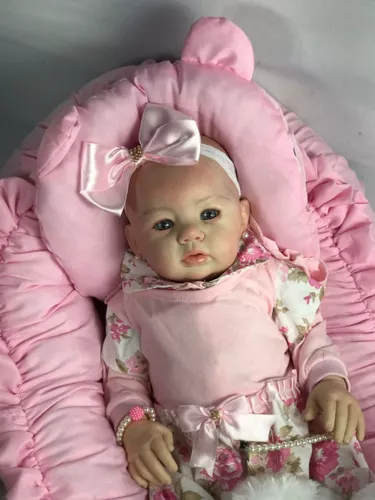 Bebê Reborn Molde Abigail Pode Banhar Cabelo Fio A Fio 2 Kg