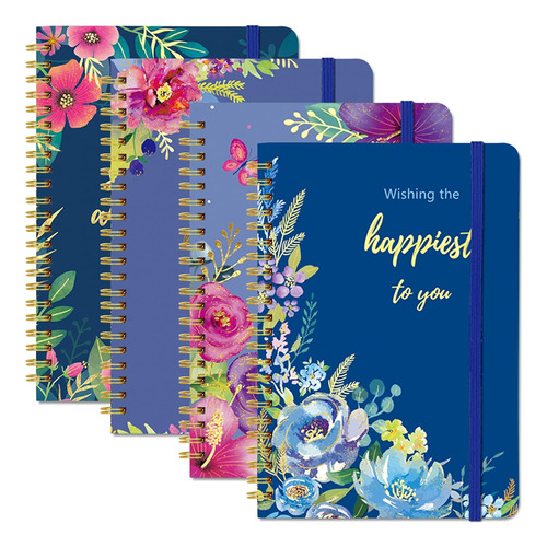 4 Cuadernos Espirales Mujeres, 5.7 Pulgadas X 8.25 PuLG...